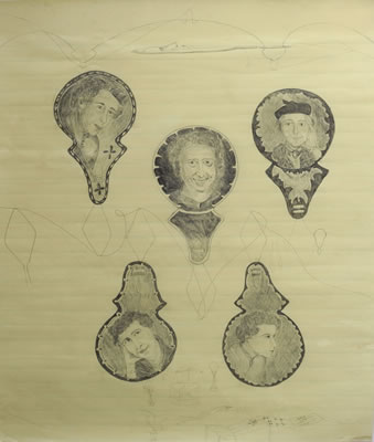 Maria Bussmann, Zeichnungen zu Hannah Arendt, 2012, Galerie Altnöder Salzburg