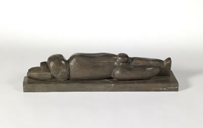 Otto Eder, Seitlich liegende Figur, Galerie Altnöder Salzburg