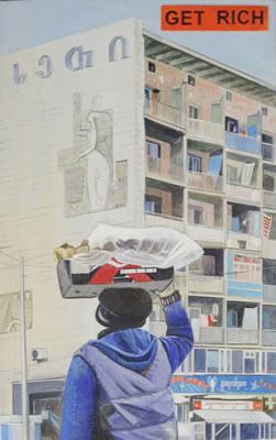 Johanna Kandl, Ohne Titel (get rich), 2014, Galerie Altnöder Salzburg