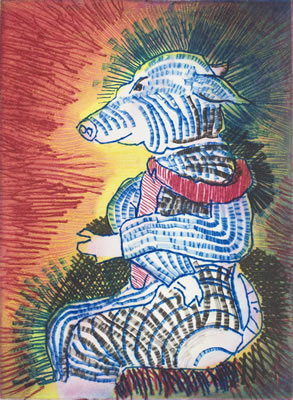 Alfred Klinkan, aus: "'Nulla dies sine colorados", 1993, Galerie Altnöder Salzburg