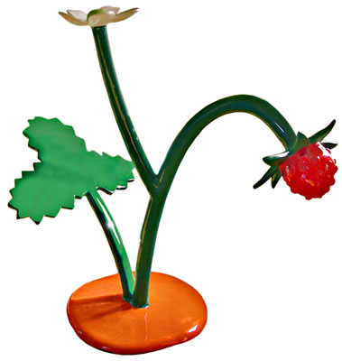 Thomas Stimm, Erdbeere mit Blüte, 2011, Galerie Altnöder Salzburg